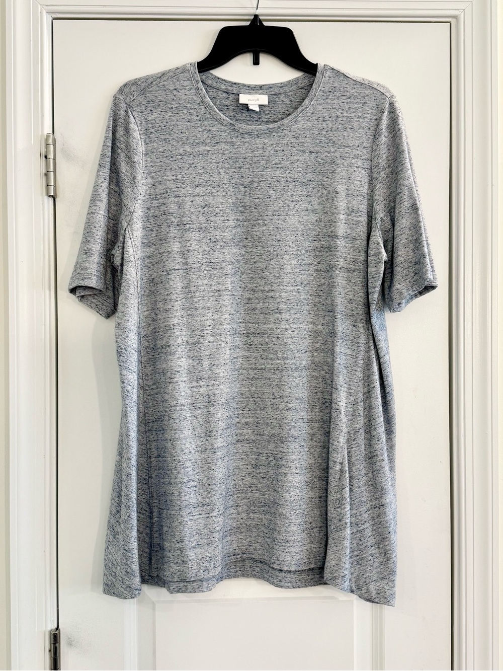 Pure Jill Blue Gray Tunic Top Pima Cotton Modal Soft Stretch Women’s Large